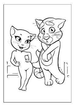 Talking Tom Coloring Pages Printable for Free Download