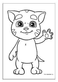Talking Tom Coloring Pages Printable for Free Download