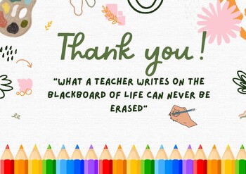 Preview of Printable Teacher Appreciation Card, Instant Download Thank You For All You Do