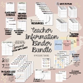 Printable Teacher Information Binder Bundle | Information 