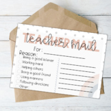 Printable Teacher Mail | Boho Rainbow Theme | Happy Mail
