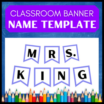 Preview of Printable Teacher Name Banner → Bulletin Board Decor → All Letters