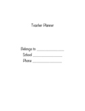 Printable Teacher Planner