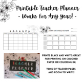 Printable Teacher Planner - Cherry Blossom Theme (Vertical