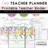 Printable Teacher Planner - Teacher Binder - Bright Waterc