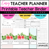 Printable Teacher Planner - Teacher Binder - Tropical Floral