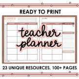 Printable Teacher Planner UNDATED (Neutral Stars) Lesson Planner