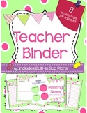 Printable Teacher's Binder WITH Sub Plans!