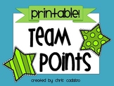 Printable Team Points for Classroom Management