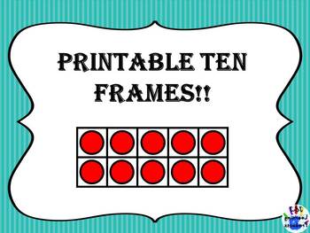 Preview of Blank Printable Ten Frames!!