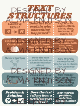 Preview of Printable Text Structures Poster