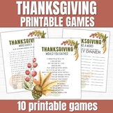 Printable Thanksgiving Games, Thanksgiving Trivia, Nature 