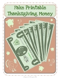 Printable Thanksgiving Money - Turkey Bucks - Fake Thanksg