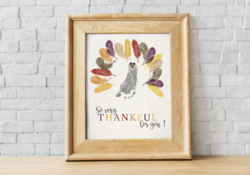 Preview of Printable Thanksgiving Turkey Handprint Craft Activity