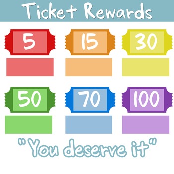 printable reward tickets teaching resources teachers pay teachers