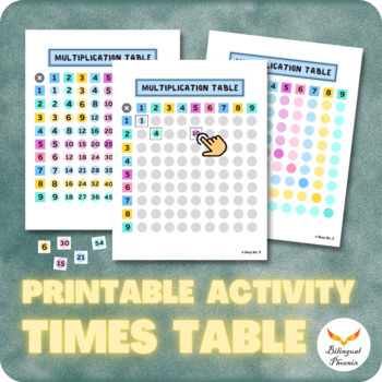Preview of Printable Times Table Multiplication Chart Poster Templates Puzzle