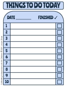 Preview of Printable To Do List