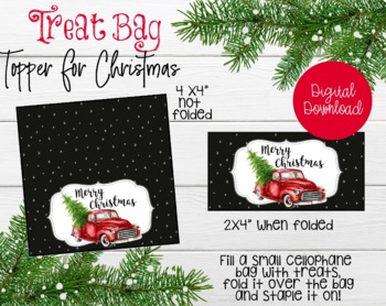 Christmas Gift Bag Toppers Template