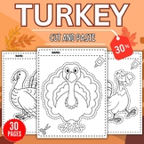 Printable Turkey Cut And Paste Activities - Fun Scissor Sk