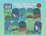 Printable Ocean Creatures Gift Tags - Turtles & Tortoise w
