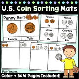Printable US Coin Sorting Mats for Coin Identification Practice 