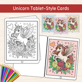 Printable Unicorn Card Designs, Valentine Cards, Kids Craf