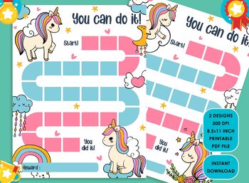 Preview of Printable Unicorn Reward Chart for Kids, a Way of Guiding Children Towards...