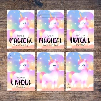 Printable Unicorn Valentines Day Cards for Kids | Classroom Valentines ...