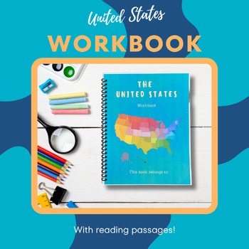 Preview of Printable United States Workbook Bundle: With Reading Passages for Kids