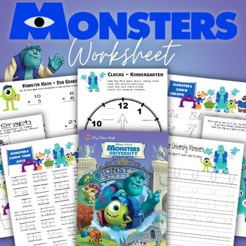 Preview of Printable University Monsters Worksheets and Activity Sheets