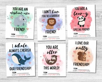 cute animal valentines day cards