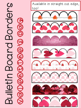 Preview of Printable Valentine's Day Bulletin Board Borders for Classroom