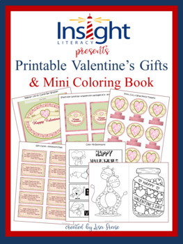 Preview of Printable Valentine's Gifts for Your Class Plus Mini Coloring Book