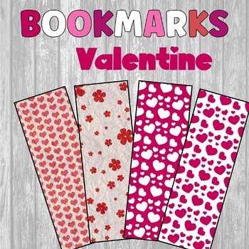 Preview of Printable Valentines Bookmarks (13 pages, various themes)