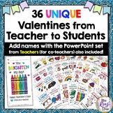 Printable Valentines Cards from the Teacher to Student 36 