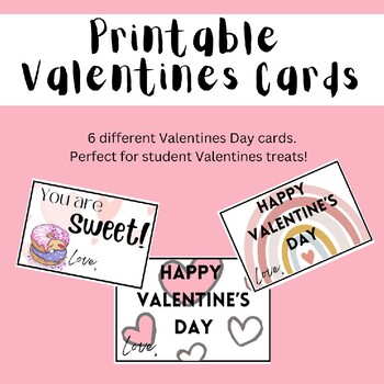 Printable Valentines Day Cards By Party In Preschool 