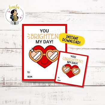 Preview of Printable Valentines Day Cards for Kids | Heart Shape Glasses Valentine Treats