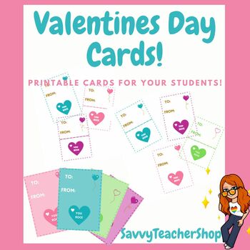 Preview of Printable Valentines Day Cards to Give your Students!
