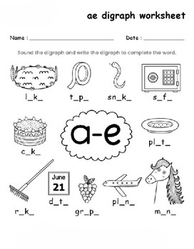 Printable Vocabulary Worksheets | Digraph Worksheets by Ibrahim El MouttaQi