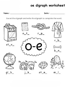 Printable Vocabulary Worksheets | Digraph Worksheets by Ibrahim El MouttaQi