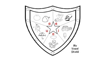 Printable Vowel Shield With Long And Short Vowels Tc Phonics K 1
