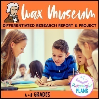 Preview of Printable Wax Museum Research Project - Rubric & Graphic Organizer Templates 6-8