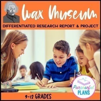 Preview of EDITABLE Wax Museum Research Project - Rubric & Graphic Organizer Templates 9-12