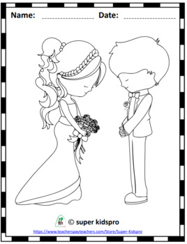 Wedding Coloring Book for Kids: Marriage Coloring Book, Cute Gift for Girls  and Boys, Bride and Groom Coloring Book, Big Day The wedding Coloring book  for kids by Pretty Simple