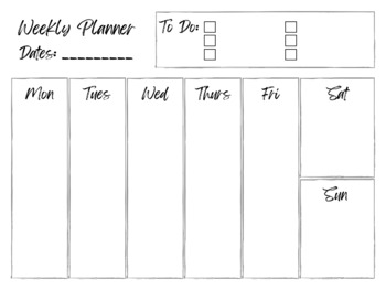 Printable Weekly Planner by BioBuzzScience | TPT