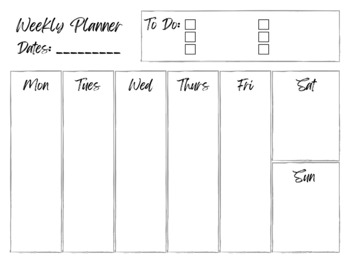 Printable Weekly Planner by BioBuzzScience | Teachers Pay Teachers