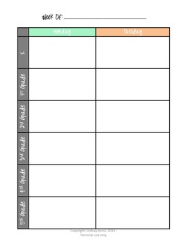 Preview of Printable Weekly Planner Pages - Mint/Coral {Freebie}