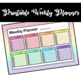 Printable Weekly Planner (Rainbow)