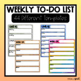 Printable Weekly To-Do Lists | To-Do Lists | Organization 