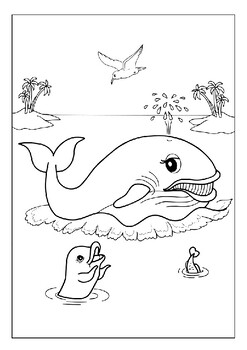 Whale coloring book for kids: Funny activity Book for children's Great gift  for Little kids Boys & Girls, 